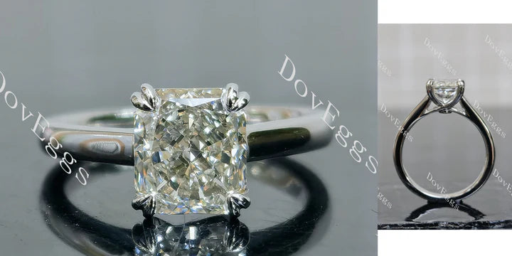 Pave custom lab diamond Engagement Ring | DovEggs