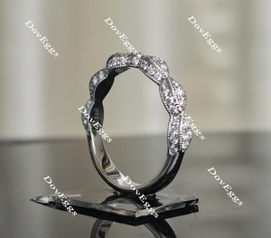 Doveggs anniversary Art deco moissanite/lab grown diamond wedding band-3.3mm band width