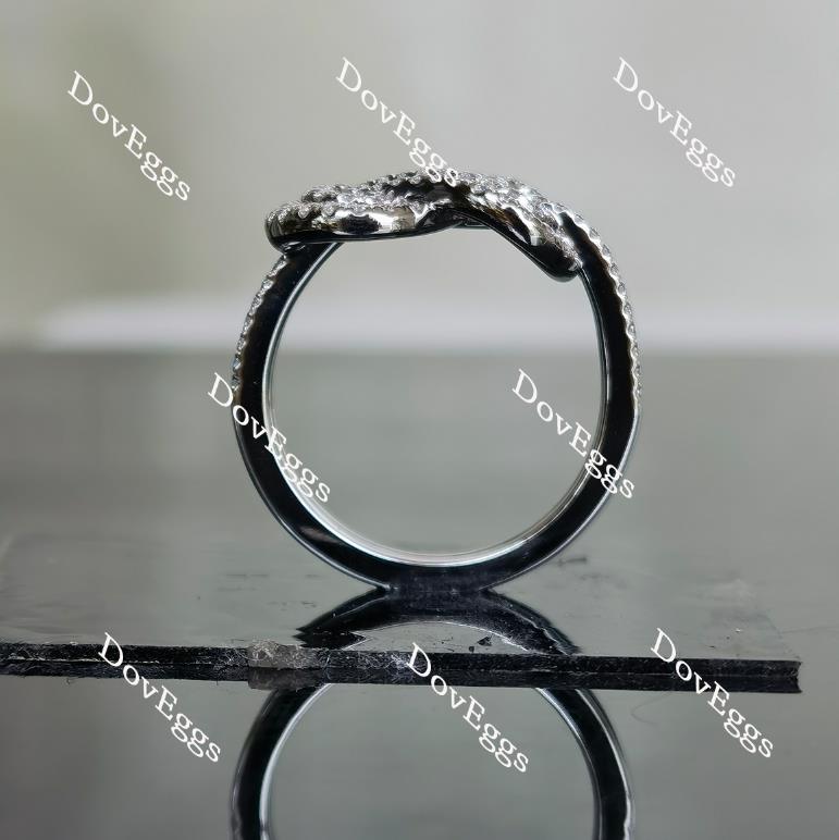 Doveggs round Infinity Knot moissanite/lab grown diamond wedding band-2.6mm band width
