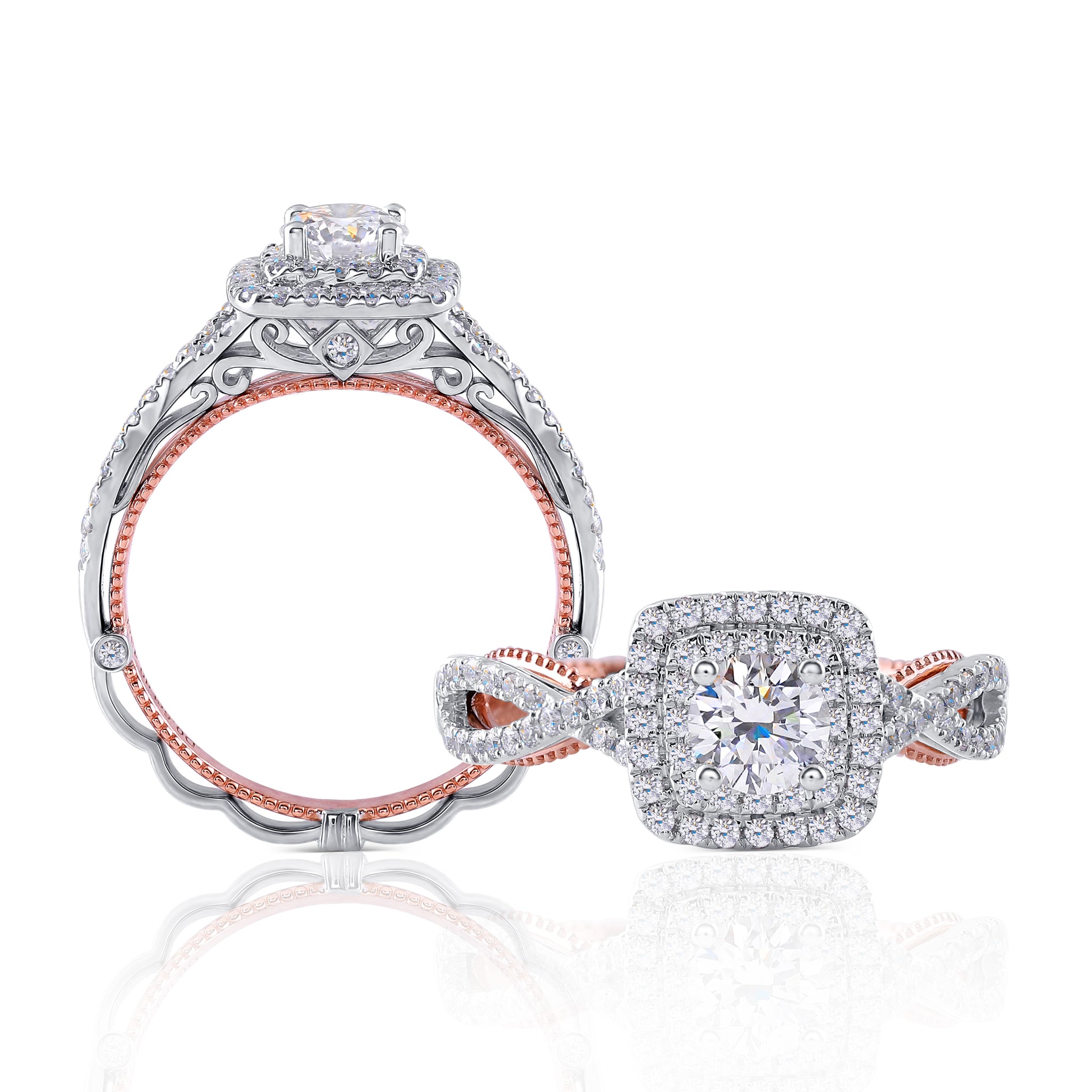 doveggs 0.5 carat round lab created diamond engagement ring