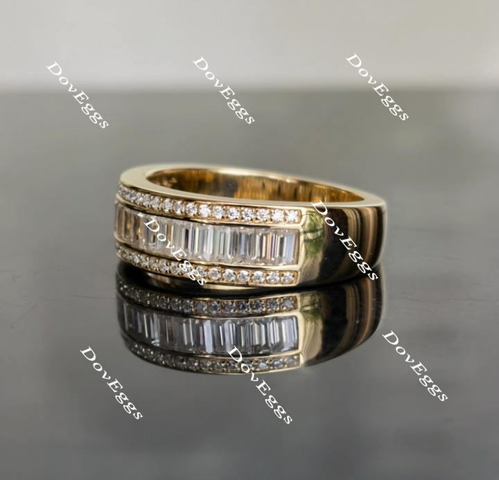 Doveggs half eternity channel set moissanite/lab grown diamond wedding band-4mm band width - DovEggs-Seattle