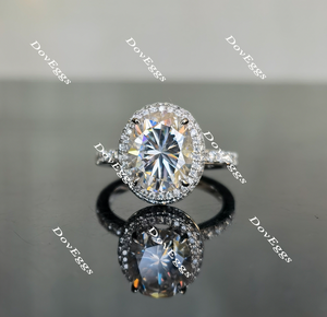 halo moissanite engagement ring