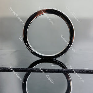 Doveggs round half eternity pave moissanite/lab grown diamond wedding band-1.9mm band width