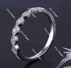 Doveggs Half eternity stacking infinity moissanite/lab diamond wedding band-1.7mm band width