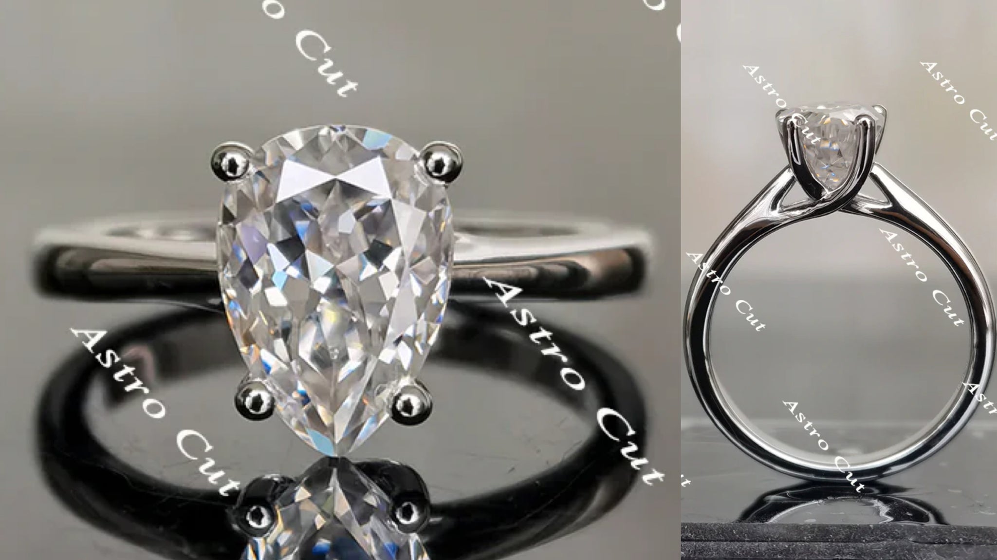 solitaire engagement moissanite ring