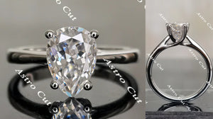 solitaire engagement moissanite ring