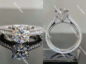 paved moissanite engagement ring