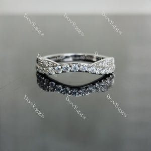 doveggs cushion halo moissanite bridal set (3 rings)