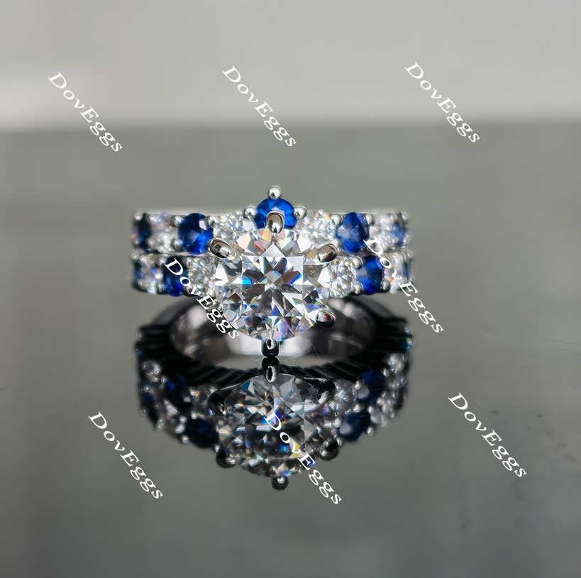 half eternity moissanite engagement ring