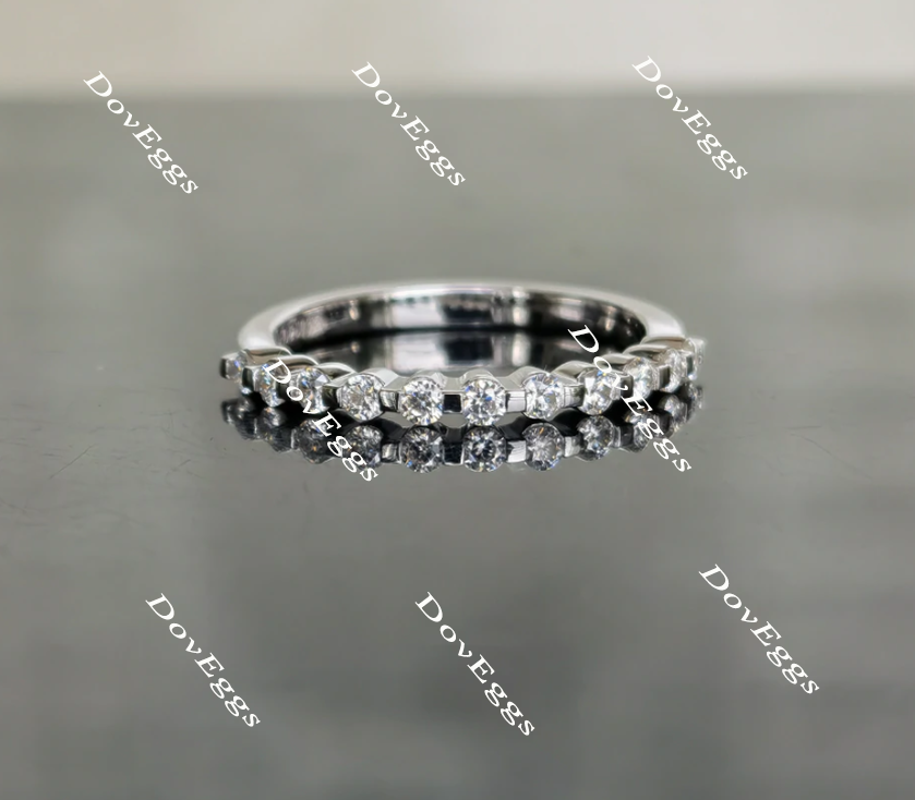 Doveggs round moissanite/lab grown diamond wedding band-2.0mm band width