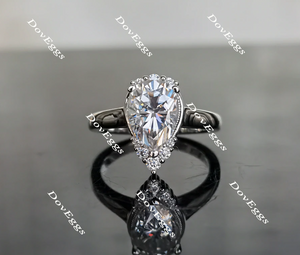 art deco moissanite engagement ring