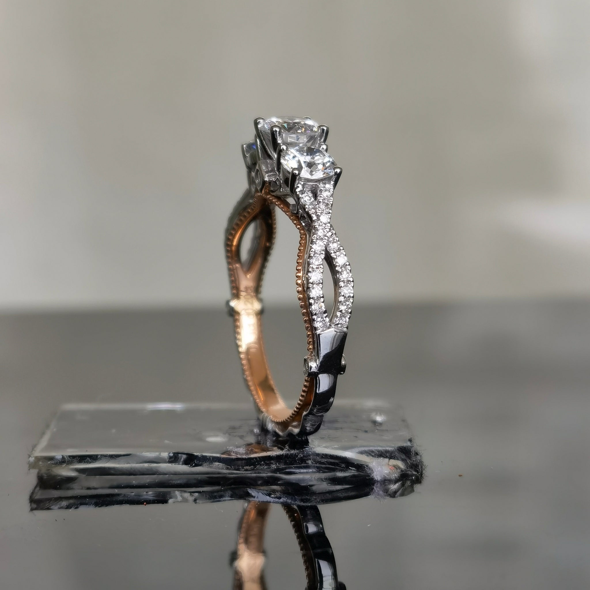 doveggs 1.1 carat round lab created diamond CVD engagement ring (size 7)
