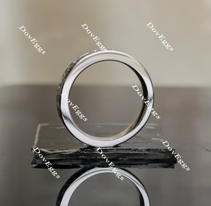 Doveggs princess channel set moissanite/lab grown diamond wedding band (wedding band only)-3mm band width