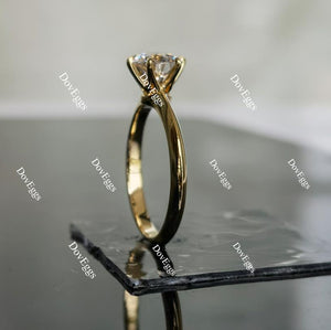 The classic 6 prongs solitaire style moissanite ring