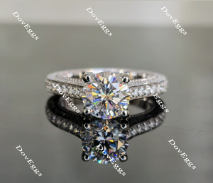 full eternity paved moissanite engagement ring