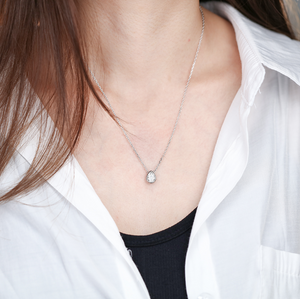 doveggs bezel 1.5 carat gh color moissanite pendant necklace in sterling silver