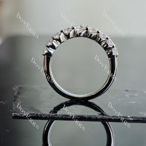 Labella round pave moissanite bridal set (2 rings)