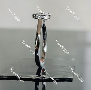 Doveggs bezel cushion setting moissanite engagement ring