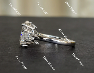 doveggs side stones heart moissanite engagement ring