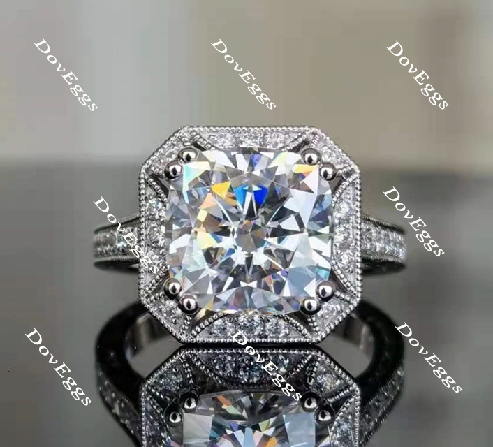 halo moissanite ring