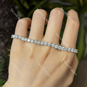 Doveggs round GHI color moissanite/lab grown diamond tennis bracelet