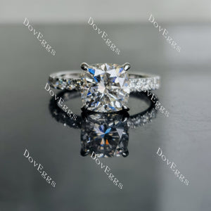 Doveggs cushion pave moissanite engagement ring