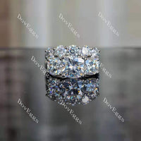 Doveggs five stone moissanite  /Lab grown diamond wedding band(wedding band only)-2.0mm band width