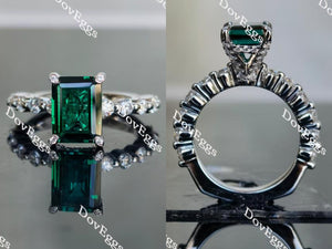 Doveggs emerald shape zambia emerald colored gem engagement ring