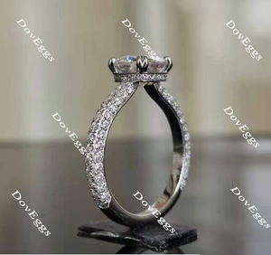 Doveggs cushion pave moissanite engagement ring