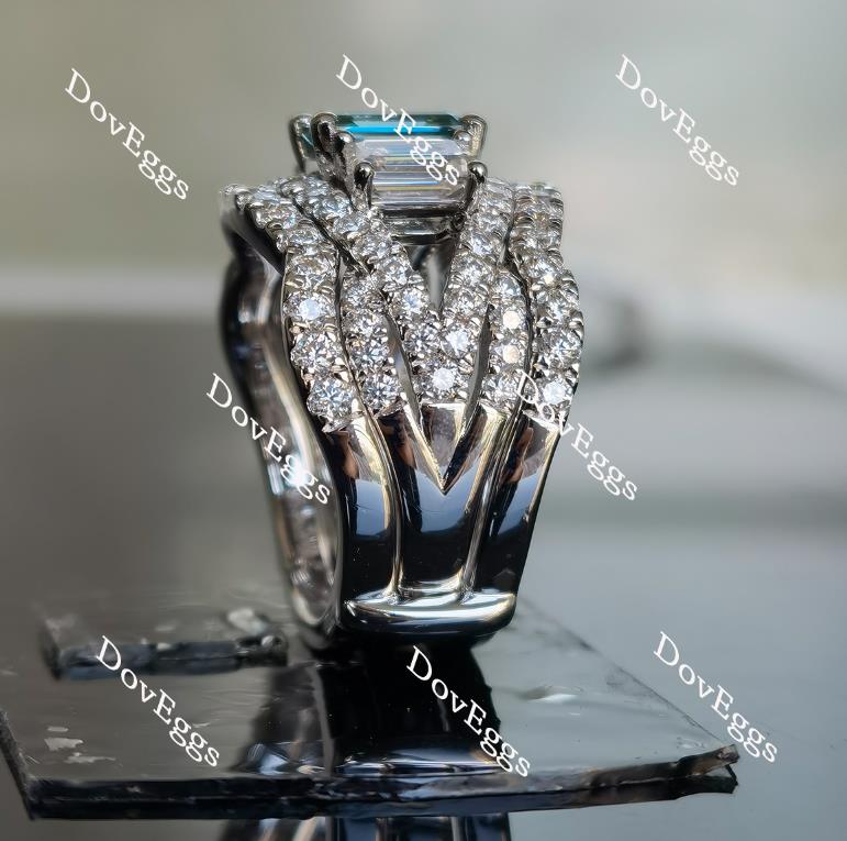Doveggs round pave moissanite/lab grown diamond enhancer (enhancer only)-8.2mm band width