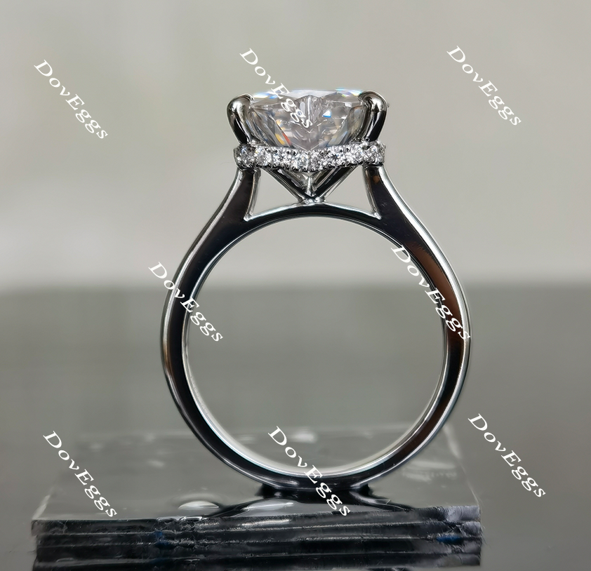 The Melissa solitaire heart moissanite engagement ring