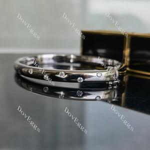 Doveggs round half eternity moissanite/lab grown diamond bangle for women