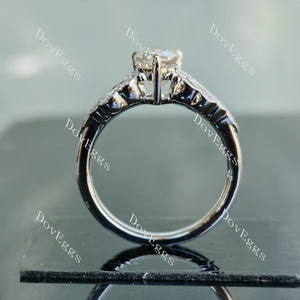 DovEggs pear wing moissanite engagement ring