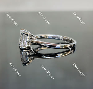 Doveggs solitaire moissanite engagement ring