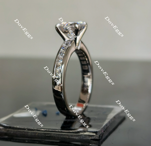 Doveggs octagon channel set moissanite bridal set (2 rings)
