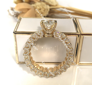 doveggs radiant full eternity moissanite engagement ring