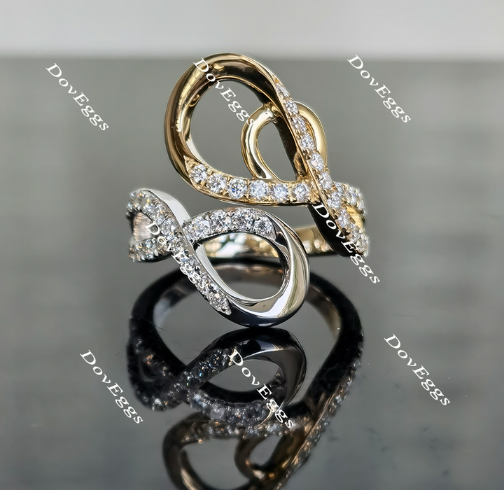 Doveggs art deco moissanite/lab grown diamond wedding band for women-2.5mm band width - DovEggs-Seattle