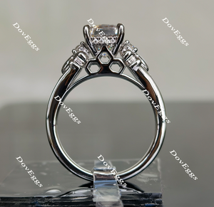 Doveggs radiant art deco moissanite engagement ring