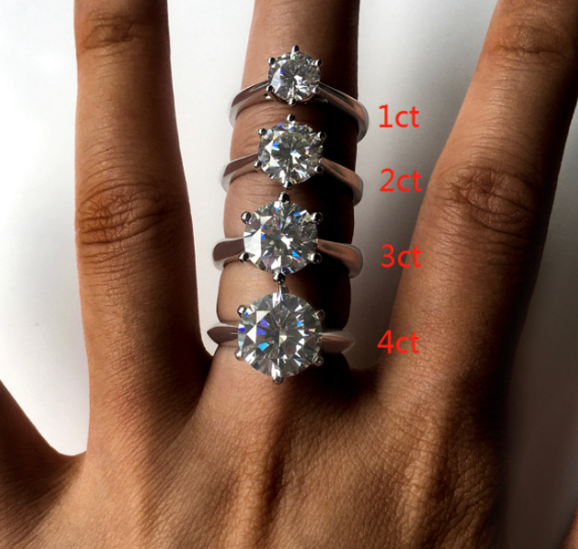 doveggs solid 18k white gold 1 carat EF color halo moissanite ring