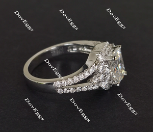 doveggs art deco radiant moissanite engagement ring