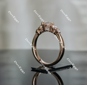 Doveggs octagon side-stone moissanite engagement ring