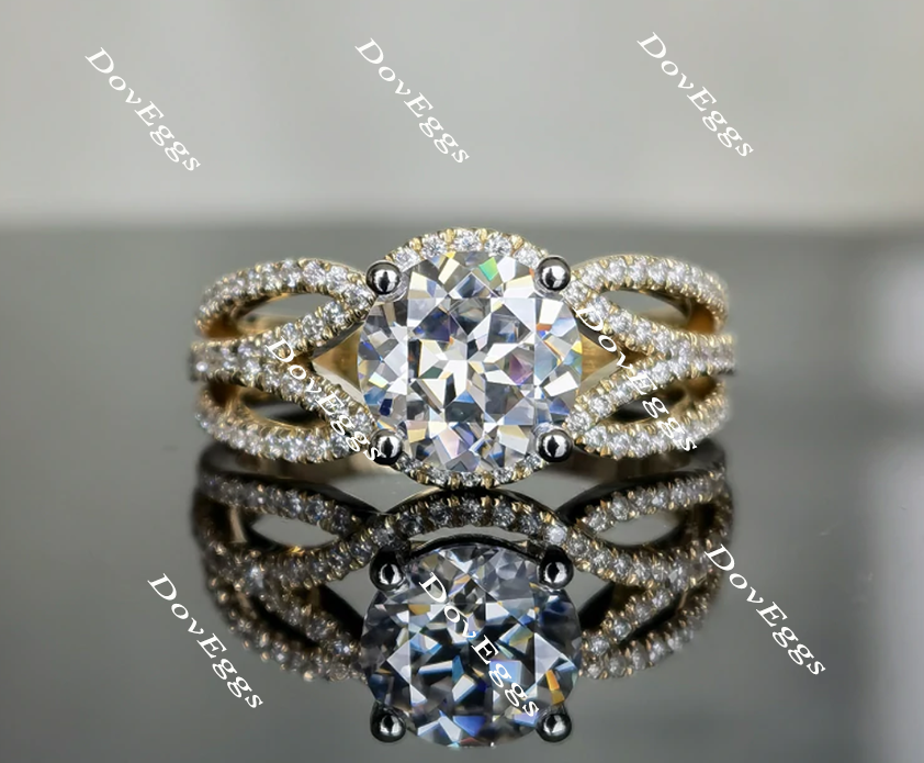 pave moissanite ring