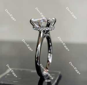 The Melissa solitaire heart moissanite engagement ring