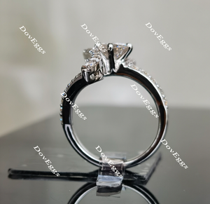 Doveggs octagon art deco moissanite engagement ring