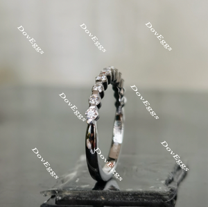 Doveggs round moissanite/lab grown diamond wedding band-2.0mm band width