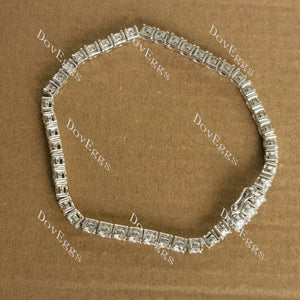 Doveggs round GHI color moissanite/lab grown diamond tennis bracelet