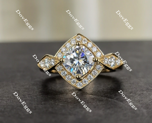 halo moissanite engagement ring