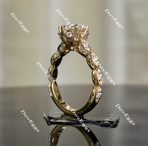 Doveggs round moissanite engagement bridal set (2 rings)