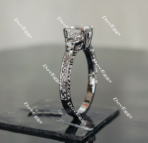 Doveggs princess vintage moissanite engagement ring