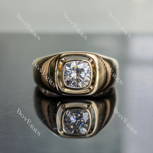 cushion moissanite ring